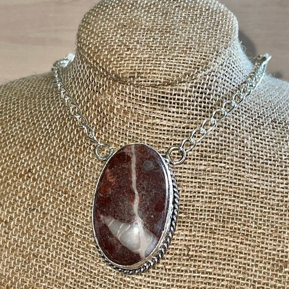 Coconut Jasper Pendant Necklace “Calming Stone” - Picture 11 of 14